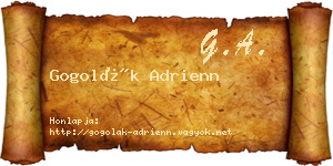 Gogolák Adrienn névjegykártya